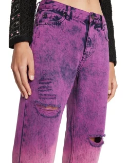 Best Pirce 🎁 Sass & Bide Present Tense Straight Leg Jean In Washed Magenta 🧨 -High Waist Denim Cry Sale unnamed file 304
