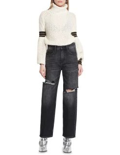 Best Sale π Sass & Bide Roll With Me Straight Jean Washed Black π§¨