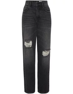 Best Sale 🎁 Sass & Bide Roll With Me Straight Jean Washed Black 🧨 -High Waist Denim Cry Sale unnamed file 312