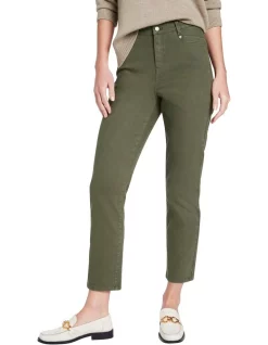 New 🔥 David Lawrence Noami Straight Leg Jean In Khaki 🥰