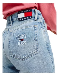Best Pirce 🔥 Tommy 👖 Jeans Betsy Mid Rise Straight Hemp 👖 Jeans Light Denim 🔥 -High Waist Denim Cry Sale unnamed file 343