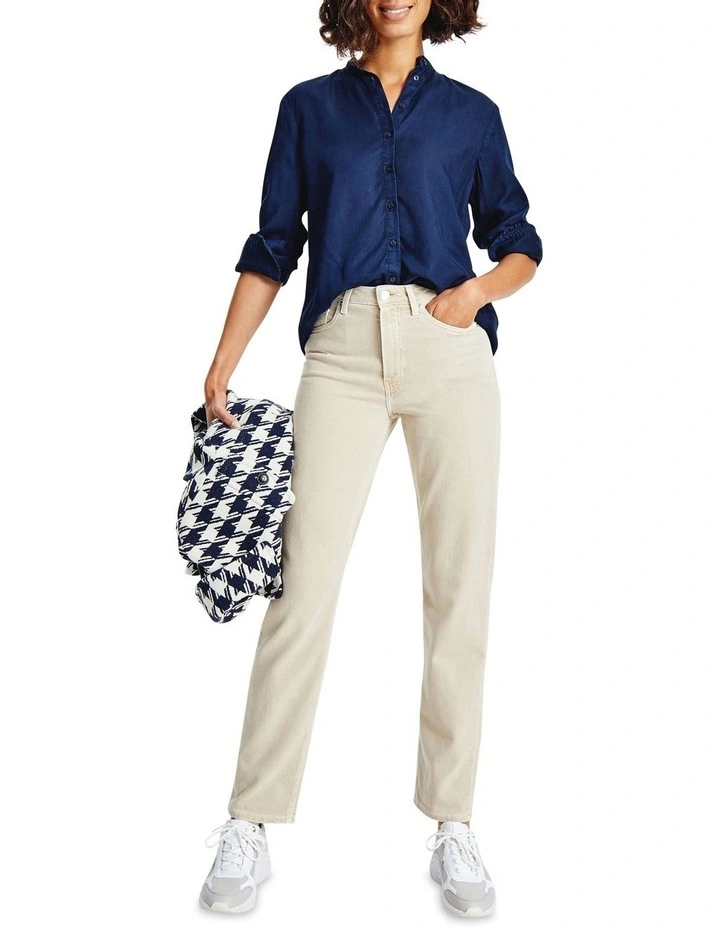 Cheap β Tommy Hilfiger Classics High Rise Straight Twill π Jeans In Beige π 3 Cheap β Tommy Hilfiger Classics High Rise Straight Twill π Jeans In Beige π