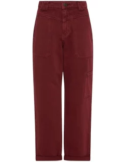 Deals 🎁 Sass & Bide The Merlot Relaxed Fit Jean Burgundy Wash ✔️ -High Waist Denim Cry Sale unnamed file 385