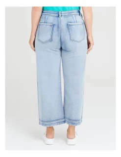 Cheapest 🤩 Taking Shape Pocket Detail Wide Leg Jean In Light Blue Denim 🎉 -High Waist Denim Cry Sale unnamed file 397
