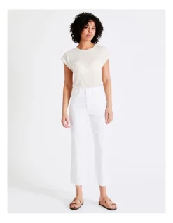 Coupon 💯 Grab Denim Billie Straight Recycled Blend Jean In White 🧨 -High Waist Denim Cry Sale unnamed file 41