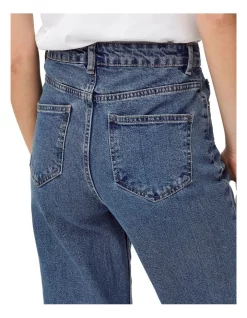 Budget 😉 ONLY Camille Life Wide 👖 Jeans Medium Blue 🥰 -High Waist Denim Cry Sale unnamed file 437