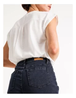 Flash Sale ✨ Grab Denim Harper High Rise Full Length Straight Jean Blackout Blue 💯 -High Waist Denim Cry Sale unnamed file 446