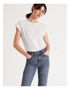 Best Pirce ⌛ Grab Denim Billie Straight Jean Mid Blue Marble Distressed 👏 -High Waist Denim Cry Sale unnamed file 449