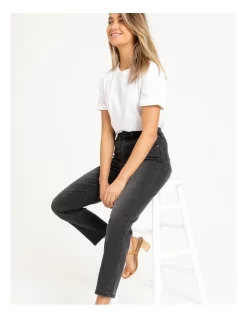 Promo 🔔 Grab Denim Straight Leg Jean Grey 👏 -High Waist Denim Cry Sale unnamed file 477