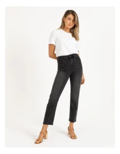 Promo 🔔 Grab Denim Straight Leg Jean Grey 👏 -High Waist Denim Cry Sale unnamed file 481
