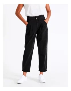 Wholesale 🔔 Grab Denim Paperbag Waist 👖 Jeans Washed Black 🤩 -High Waist Denim Cry Sale unnamed file 484