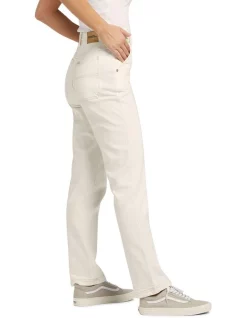 Brand new 🌟 Riders By Lee Hi Straight Long Carpenter 👖 Jeans In Vintage White ⭐ -High Waist Denim Cry Sale unnamed file 500