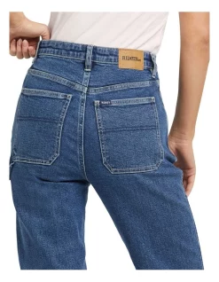 Hot Sale ✨ Riders By Lee High Straight Long Carpenter In Eternal Blue 🌟 -High Waist Denim Cry Sale unnamed file 518