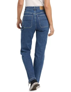 Hot Sale ✨ Riders By Lee High Straight Long Carpenter In Eternal Blue 🌟 -High Waist Denim Cry Sale unnamed file 519