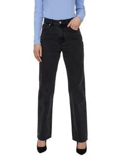 Cheapest π Vero Moda Kitthy Loose Straight π Jeans Black Denim βοΈ