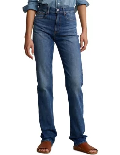 New π Polo Ralph Lauren High-Rise Straight Fit Jean In Blue π