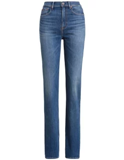New 🛒 Polo Ralph Lauren High-Rise Straight Fit Jean In Blue 😉 -High Waist Denim Cry Sale unnamed file 554
