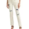 Deals 🎁 Lauren Ralph Lauren Distressed Mid-Rise Straight Ankle Jean In White 🎉 -High Waist Denim Cry Sale unnamed file 577