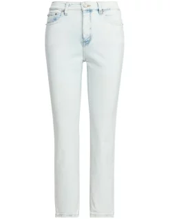 Deals ⌛ Lauren Ralph Lauren High-Rise Straight Ankle Jean 😀 -High Waist Denim Cry Sale unnamed file 614