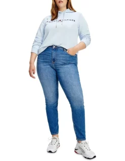 Outlet π₯ Tommy Hilfiger Curve Flex Harlem Ultra Skinny High Waisted π Jeans In Izzy Blue π