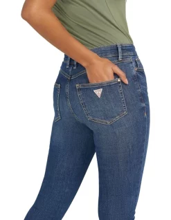 New 🎉 Guess 1981 Skinny Jean In Mid Blue 😍 -High Waist Denim Cry Sale unnamed file 684