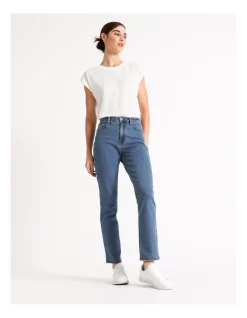 Top 10 🛒 Grab Denim Harper High Rise Full Length Straight Jean Arizona Mid Blue 🥰 -High Waist Denim Cry Sale unnamed file 71