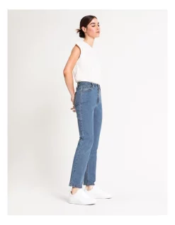 Top 10 🛒 Grab Denim Harper High Rise Full Length Straight Jean Arizona Mid Blue 🥰 -High Waist Denim Cry Sale unnamed file 72
