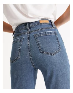 Top 10 🛒 Grab Denim Harper High Rise Full Length Straight Jean Arizona Mid Blue 🥰 -High Waist Denim Cry Sale unnamed file 74