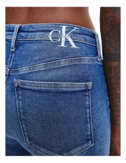 New 💯 Calvin Klein 👖 Jeans High Rise Skinny Ankle In Mid Blue ✔️ -High Waist Denim Cry Sale unnamed file 862
