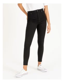 Outlet 😍 Riders By Lee Hi Rider High Waisted Skinny Jean Ex Black 🔥