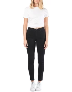 Cheap 🔔 Abrand 👖 Jeans A High Ankle Basher Magic Skinny Jean Black ✔️