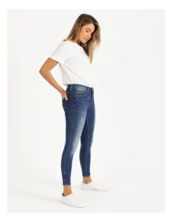 Best Pirce 😀 ONLY Kendell Denim Skinny Jean Medium Blue ❤️ -High Waist Denim Cry Sale unnamed file 961