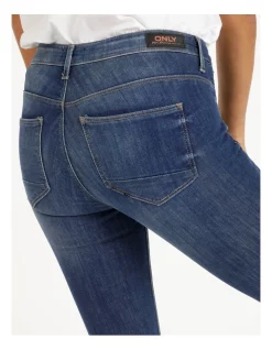 Best Pirce 😀 ONLY Kendell Denim Skinny Jean Medium Blue ❤️ -High Waist Denim Cry Sale unnamed file 963