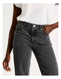 Best deal 🌟 Fate & Becker Somewhere Jean In Washed Black ✔️ -High Waist Denim Cry Sale unnamed file 97