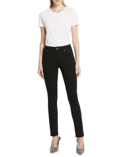 Buy 😉 Sass & Bide Mid Slims Mid Rise Jean In True Black 👍